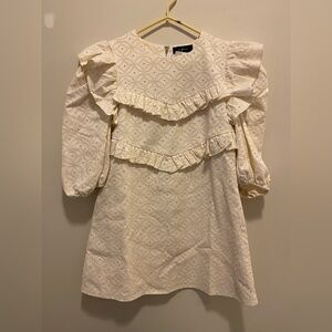 NWT- En Saison Women's Embroidered Denim Dress size S